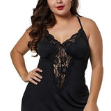 Large Size Spaghetti Straps Nightgown Women Summer Lace Satin Sleepwear Plus Size Nightdress Ladies Pajamas Home Clothes