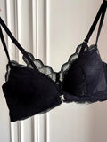 Summer Nouvelle Tendance! Soutien-Gorge Push Up à Fermeture Avant - Bretelles Dentelle Dos, Bralette Légère pour Petite Poitrine
