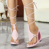 Strange Style Hollow Wedge Sandals Women Summer Platform Clip Open Toe Ankle Cross Strap Pink High Heels Party Prom Shoes