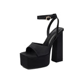 NASBAVI 2025 Women's Summer New Style Super High Heels Waterproof Terrace Trendy Glitter T-Stage Fashion Sandals Wedding Sandals