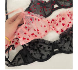 Everyday French Lace Bra Set Wireless Small Bust Support Anti Sagging Lightly Lined Comfort Sexy S-XL MOYISU Sexy Panty Tushy AB