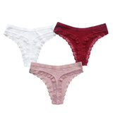 3Pcs/Set Cotton Panties Women G-string Female Underpants Sexy Lingerie Seamless Underwear Low Rise Panties M-XL Intimates