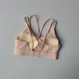 Women's yoga sports bra, integrated color blocking design with buckle sports bra