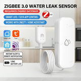 ZigBee Water Leak Sensor Alarm Smart Home Flood Leak Detector With Security Protection For Tuya Smart Life Z2M,Required Gateway