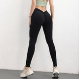 TRY TO BN Scrunch Leggings Back Butt V Yoga Pants Women Fitness Workout Gym Running High Waisted Trousers Jogging Active Tights