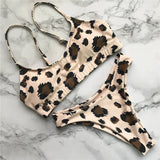 14 Color S - XL Sexy Leopard Bikini Women Swimwear Female Swimsuit Two-Pieces Bikini Set Brazilian Bather Bathing Suit Swim V871