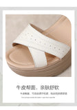 Women Comfortable Sandals Wedges Platform Ankle Strap Casual Orthotic Walking Sandals Orthopedic Arch Support 5cm heel