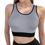 Seamless Women Yoga Bra Racerback Sports Crop Tops Breathable Gym Tank Top No Pads Quick Drying Fitness Running Workout Tops