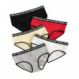 Women's High Waist Panties  Letter Elastic Waistband Soft Ribbed Fabric Comfortable Briefs for Daily Wear women bra K2809