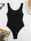 2026 Striped One Piece Swimsuit Women Sexy Strappy Swimwear Female Solid Bathers Bathing Swimming Swim Suit Beachwear
