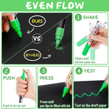 12-Color Washable Liquid Chalk Markers, Wet Erase Neon Pens for Blackboard, Glass, and Kids Art