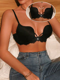 Women's Sexy U-shaped Lace Bra Underwear Gathered and Crossed with Small Pendant Bra Bra Daily Casual Bra Underwear ER2699