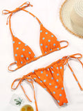 2025 Polka Dot Mini Micro String Bikini Women Swimsuit Female Bikinis Brazilian Swimwear Two Pieces Bikini Set Bathing Suit Swim