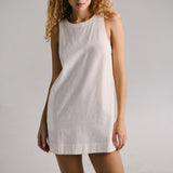 2025 Summer Mini Dress New Women's Clothing Fashion Elegant Loose Vestidos Vacation Solid Color Female Sleeveless Vest Dresses