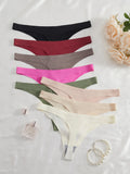 8PCS Seamless Underwear Letter Waistband Women's Panties Soft Girls Brief Sexy Lingeries Thong Solid Panty Female Intimate