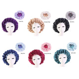 Newly Women's Satin Solid Sleeping Hat Night Sleep Cap Hair Care Bonnet Nightcap For Women Men Unisex Cap bonnet