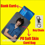 J-Jack Champion American Actor For ID Clips Credit Bank Bag Bus Meal Card Holder Cover Pocket Decoration Keychain