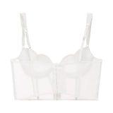 ja-dhāb / mu-thīr Kawaii Voom French Fishbone Bra Set Push up Bustier G-string Large Chest Slimming Anti-Sagging Lingerie Women