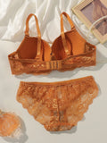 Lace daily solid color set gathers and lifts sexy lingerie 2-piece set, women's lingerie new product A2123