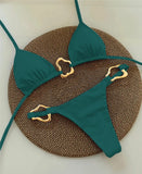 Sexy Halter Micro Bikini 2025 Women Swimsuit Solid Swimwear Thong Bikinis Set Brazilian Beach Wear Bathing Suit Biquini Female