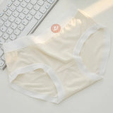 1 Pack 7A Antibacterial Mid-Rise Fit Panties Sexy Lingerie Breathable All-Day Comfortable Briefs Solid Color M-XL Intimates