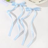 2 Pcs Fabric Hair Bow Hairpin for Women Girls Ribbon Hair Clips Headwear Black White Bow Top Clip Female Hair Accessories