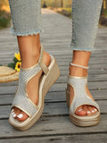 Summer 2026 Round Head Sexy Comfortable Non - Slip Casual Sandals Fashion Light Large Size Wedgeheel Sandals Women