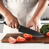 Stainless Steel Kitchen Knife Set With Block Sharpener Scissors