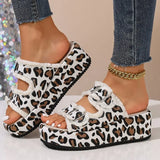 Women Summer Slippers Roman Style Open Toe Sandals Vacation Bohemian Shoes for Womens Thick Soled Platform Flat Slides Zapatos