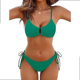 2026 Multicolor Textured Adjustable Tie Side Push Up Sexy Bikini Padded Swimwear For Women Beach Bathing Suit