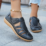Women Casual Sandals Summer  Hollow Flat Sandals Comfortable Round Head Closed Toe Beach Shoes Sandalias De Mujer