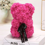 Rose Bear Gift 25cm Artificial Teddy Rose Bear with Box