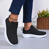 White Breathable Mesh Sport Sneakers Women Comfort Soft Bottom Non Slip Running Shoes Woman Plus Size 43 Lace Up Tennis Shoes