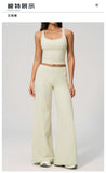 Women's Summer Two Piece Yoga Sets Slimming Sports Tank Top Lifted Buttocks High Waist Flare Pants Gym Fitness Suits Tracksuit