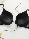 Women's sexy embroidered lace bra with breathable steel rims gathered push ups adjustable shoulder straps comfortable bra U037