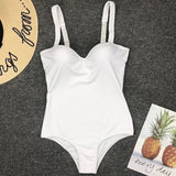 Underwired Bra Cup One Piece Swimsuit Women Swimwear Female Monokini Push Up Bather Bathing Suit Swim Beachwear Slim Bodysuit