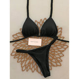 Micro Bikinis 2025 Push Up Women Swimsuits Sexy Swimwear Brazilian Bikini Set Thong Biquini Solid Swimsuit Summer Beachwear