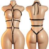 Sexy Big Loophole Open Bra BodySuits Erotic Crotchless Lingerie Women Fishnet Hollow Exposed Breast Adult Plus Size Underwear