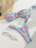 2024 Sexy Push Up Women Swimsuits Micro Bikini Female Swimwear Brazilian Bikini Set Thong Biquini Swim Suits Print Beachwear