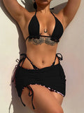 XS - L Two-side Wearable Reverside Bikini Women Swimwear Female Swimsuit Three-pieces Bikini Set Bathing Suit Swim Beachwear