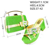 Doershow Charming Shoes And Bag Matching Set With GOLD Hot Selling Women Italian Shoes And Bag Set For Party Wedding!   HRT1-8