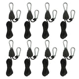 1/2/4/6/8/10/12/14/16pcs Hanger Pulley Ratchets Kayak Rope 1.6M Rope Pulley Ratchet Locking Hanger Sky Curtain Tent for Camping