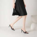 Spring and Summer New Style Fashion High Heels Women's Slippers Pointed Tip Concise Sexy Party Women's Shoes High 8cm Size 35-43