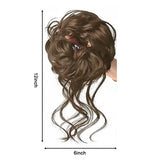 High Temperature Messy Chicken Tail Long Beard Curly Hair Fluffy Bride Curly Hair Flower Bud Female Wig Styling Accessories
