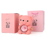 Teddy Bear Rose Gift Box, Jewelry Box with Hidden Space for Ring or Earrings,Jewellery Not Included,for Mother's Day,Anniversary