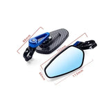 Universal Motorcycle Rearview Mirror Carbon Fiber Pattern Handlebar Mirror Modified Inverted Rear Mirror Motorbike Accessories