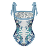 2026 High Quality Double-sided Printed Push Up Women Bikini Set Printed Strappy Bandage Swimwear Brazilian Biquini Bathing Suit