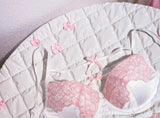 MOYISU New Release Contrast Bra Set | Demure & Sexy French Lace Bralette | Accentuates Small Chest Curves | Breathable Lingerie