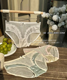 2026 Mid-waist Lace Panties Seamless Soft Mulberry Silk Bottom Crotch Women's Lace Panties Women