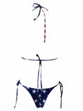 2025 NewCLOOCL Sexy Bikinis American Flag 3D Printed Swimsuit 4th of July Independence Day Female Swimwear Women Bikini Sets